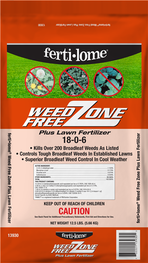 Ferti-lome Weed Free Zone Plus Lawn Fertilizer 18-0-6